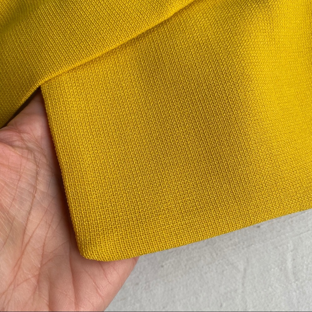 π₯ ZARA YELLOW SQUARE SHOULDER LONG SLEEVE ASYMMETRICAL MINI DRESS! - Picture 7 of 13